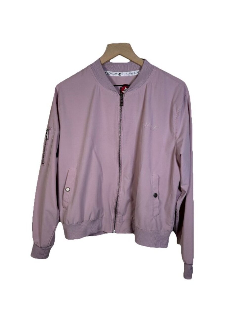 Canada Weather Gear Women’s Classic Ripstop Bomber Jacket XL Blush Pink Jacket